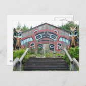 Clan House and totem poles, Ketchikan, Alaska Postkarte (Vorne/Hinten)