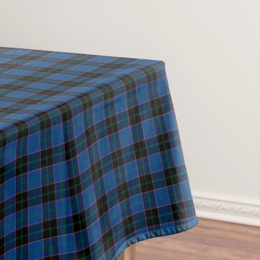 Clan Hume Royal Blue und Black Scottish Tartan Tischdecke (Beispiel)