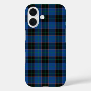 Clan Hume Tartan Blue und Black Scottish Kariert iPhone 16 Hülle