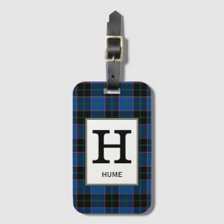 Clan Hume Tartan Mit Monogramm Gepäckanhänger