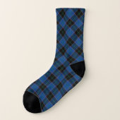 Clan Hume Tartan Royal Blue und Black Kariert Socken (Links - Außen)