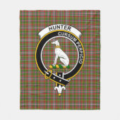 Clan Hunter 1819 Tartan Kariert Fleecedecke (Vorderseite)