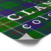 Clan Hunter Colors of Scotland Tartan Poster (Ecke)