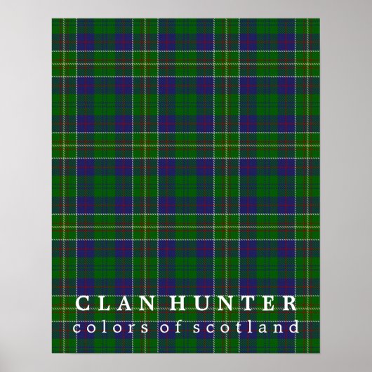Clan Hunter Colors of Scotland Tartan Poster (Vorne)