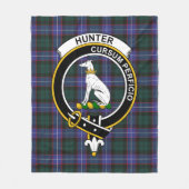 Clan Hunter Modern Tartan Kariert Fleecedecke (Vorderseite)