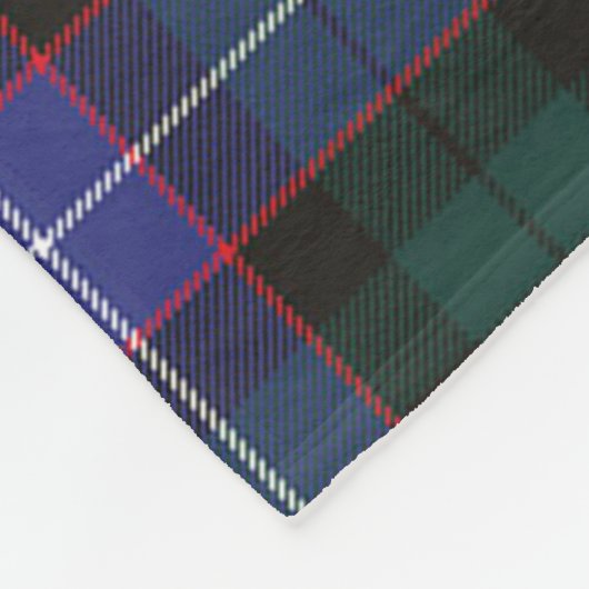 Clan Hunter Modern Tartan Kariert Fleecedecke (Ecke)