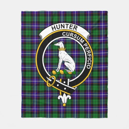 Clan Hunter Tartan Kariert Fleecedecke (Vorderseite)