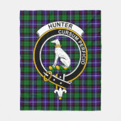 Clan Hunter Tartan Karo Fleecedecke (Vorderseite)