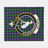 Clan Hunter Tartan Karo Fleecedecke (Vorderseite (Horizontal))