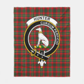 Clan Hunter (USA) Tartan Kariert Fleecedecke (Vorderseite)