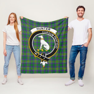 Clan Hunter von Hunterston Tartan Kariert Fleecedecke