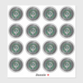 Clan Hunter Wappen & Tartan Knot Aufkleber (Blatt)