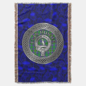 Clan Hunter Wappen & Tartan Knot Decke (Vorderseite Vertikal)