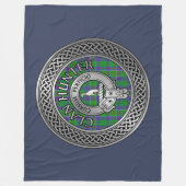 Clan Hunter Wappen & Tartan Knot Fleecedecke (Vorderseite)