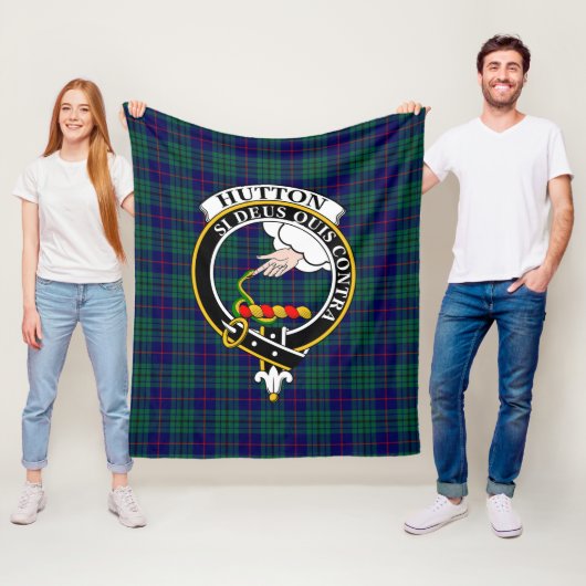 Clan Hutton Tartan Kariert Fleecedecke (Beispiel)