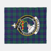 Clan Hutton Tartan Kariert Fleecedecke (Vorderseite (Horizontal))