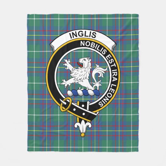 Clan Inglis Ancient Tartan Kariert Fleecedecke (Vorderseite)