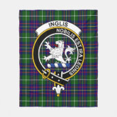 Clan Inglis Modern Tartan Kariert Fleecedecke (Vorderseite)