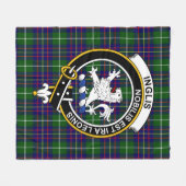 Clan Inglis Modern Tartan Kariert Fleecedecke (Vorderseite (Horizontal))