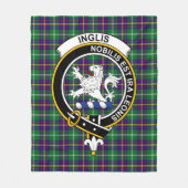 Clan Inglis Tartan Kariert Fleecedecke (Vorderseite)