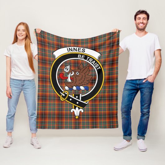 Clan Innes Ancient Tartan Kariert Fleecedecke (Beispiel)