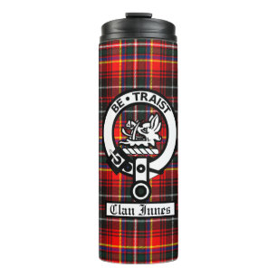 Clan Innes Cresta-Badge und Tartan Thermosbecher