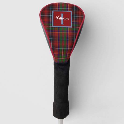 Clan Innes Karierter Mit Monogramm Golf Head Cover Headcover (Vorderseite)