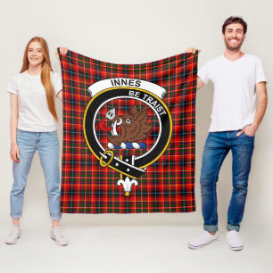 Clan Innes Modern Tartan Kariert Fleecedecke