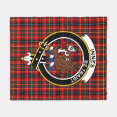 Clan Innes Modern Tartan Kariert Fleecedecke (Vorderseite (Horizontal))