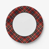 Clan Innes Tartan Border Pappteller (Vorderseite)