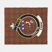 Clan Innes Tartan Kariert Fleecedecke (Vorderseite (Horizontal))