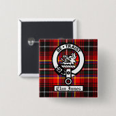 Clan Innes Wappen Abzeichen und Tartan Button (Vorne & Hinten)