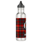Clan Innes Wappen Abzeichen und Tartan Edelstahlflasche (Links)