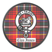 Clan Innes Wappen Abzeichen und Tartan Eishockey Puck (Vorderseite)