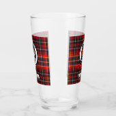 Clan Innes Wappen Abzeichen und Tartan Glas (Links)