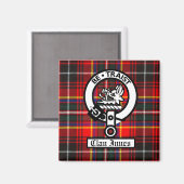 Clan Innes Wappen Abzeichen und Tartan Magnet (Vorderseite/Rückseite)