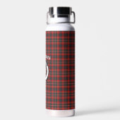 Clan Innes Wappen Abzeichen und Tartan Trinkflasche (Rückseite)