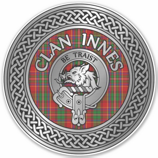 Clan Innes Wappen & Tartan Aufkleber (Vorderseite)