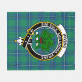Clan Irvine Ancient Tartan Kariert Fleecedecke (Vorderseite (Horizontal))