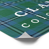 Clan Irvine Colors of Scotland Tartan Poster (Ecke)