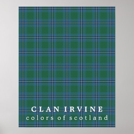 Clan Irvine Colors of Scotland Tartan Poster (Vorne)