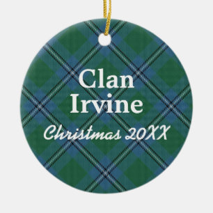 Clan Irvine Scottish Tartan Keramikornament