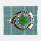 Clan Irvine Tartan Kariert Fleecedecke (Vorderseite (Horizontal))