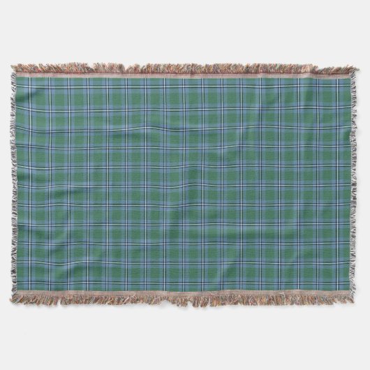 Clan Irvine Tartan Light Blue und Green Kariert Decke (Vorderseite)