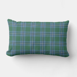 Clan Irvine Tartan Light Blue und Green Kariert Lendenkissen