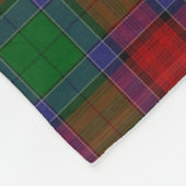 Clan Jardine Wappen Abzeichen und Tartan Fleecedecke (Ecke)
