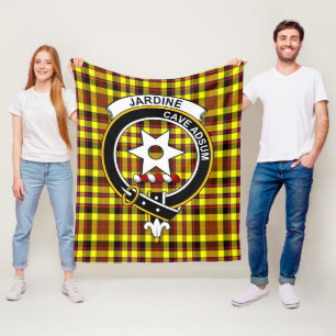 Clan Jardine Yellow Tartan Kariert Fleecedecke