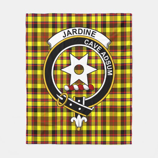 Clan Jardine Yellow Tartan Kariert Fleecedecke (Vorderseite)