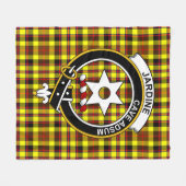 Clan Jardine Yellow Tartan Kariert Fleecedecke (Vorderseite (Horizontal))