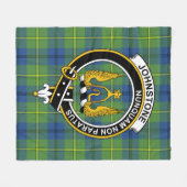 Clan Johnston Ancient Tartan Kariert Fleecedecke (Vorderseite (Horizontal))